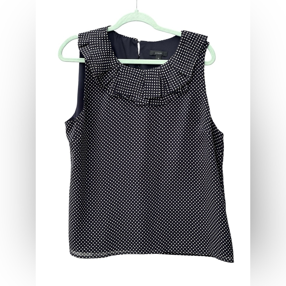 J. Crew Black and White Polka Dot Blouse